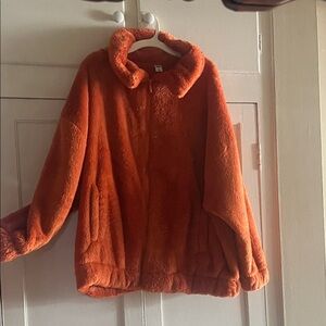 Vibrant Orange Women’s Oversized Puffer Jacket